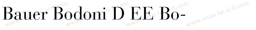 Bauer Bodoni D EE Bo字体转换